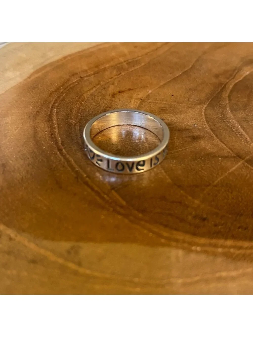 RETIRED James Avery “Love Is Patient, Love Is Kind” Ring, Size 7.5, Sterling Sil